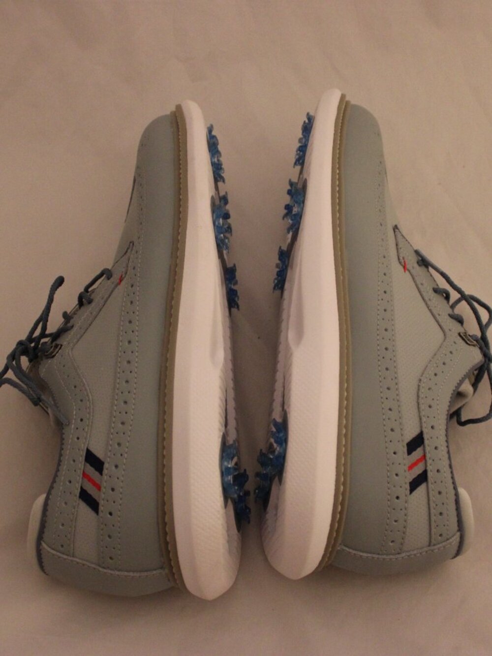 FootJoy Light Gray and White Athletic Golf Shoes - Picture 6 of 9